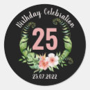 Search for 25th birthday stickers Party