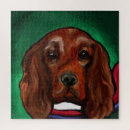 Search for irish setter puzzles Mahogany red chestnut dog