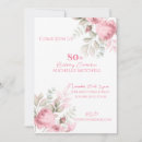 Search for 80th dinner birthday invitations Floral