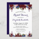 Search for marsala navy bridal shower invitations Burgundy