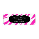 Search for pink zebra return address labels Modern
