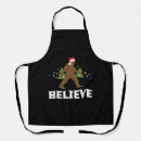 Search for funny sasquatch aprons Santa