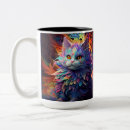 Search for psychedelic cat mugs Colourful