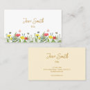 Search for watercolor flowers business cards Botanical