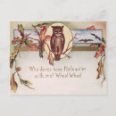 Search for fall owl postcards Leaves
