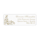 Search for gold scroll return address labels Elegant