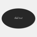 Search for white oval stickers Black