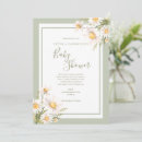 Search for spring flowers baby shower invitations Sage green