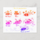 Search for colourful bee postcards Rainbow
