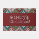 Search for red and green christmas doormats Snowflakes
