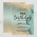 Search for mint and gold birthday invitations Luxury