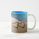 Search for heart in sand mugs Summer