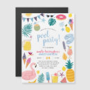 Search for girls pool party invitations Cute