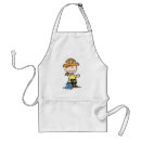 Search for retro cartoon aprons Spooky season charlie brown