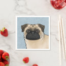 Search for cute pug napkins Mops