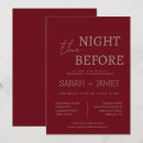 Search for the night before wedding invitations Script