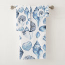 Search for blue seashells bath towels Nautical