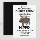 Search for hippo birthday invitations Jungle