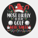 Search for play golf stickers Santa