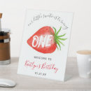 Search for berry first birthday party signs Turning one