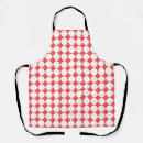 Search for playing card symbols aprons Red