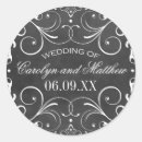 Search for vintage chalkboard wedding stickers Bride and groom
