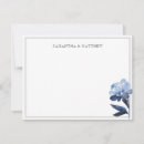 Search for vintage floral border note cards Blue
