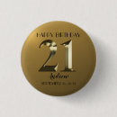Search for 21st birthday badges Gold