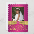 Search for pink and gold first communion invitations Flowers