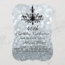 Search for chandelier birthday invitations Glitter