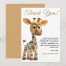 Search for giraffe thank you cards Boy baby shower