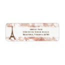 Search for french rose return address labels Eiffel tower
