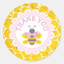 Search for pink bee baby shower stickers Girl