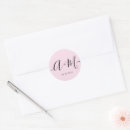 Search for pink monogram wedding stickers Chic