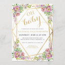 Search for gold geometric baby shower invitations Watercolor