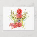 Search for red deer postcards Winter