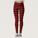 Search for red striped leggings Black and red