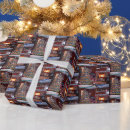 Search for christmas fireplace wrapping paper Winter