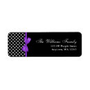 Search for purple dots return address labels Cute