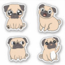 Search for pug lover stickers Cartoon