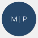 Search for navy blue monogram stickers Minimalist