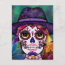 Search for floral skull postcards Boho