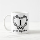Search for 1st anniversary mugs Heart