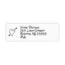 Search for line drawing return address labels Black and white