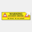 Search for student driver bumper stickers Driver's education