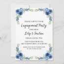 Search for navy and gold engagement party invitations Blue
