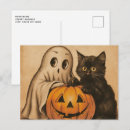Search for vintage halloween cat postcards Ghost