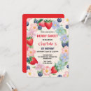 Search for strawberry 1st birthday invitations Flowers