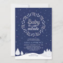 Search for silver baby shower invitations Baby its cold outside