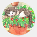 Search for sleepy cat stickers Kitten